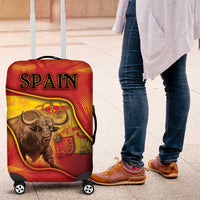 Spain Luggage Cover The Spanish Fighting Bull With Coat Of Arms - Wonder Print Shop
