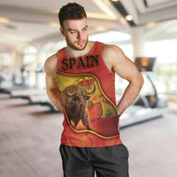 Personalized Spain Men Tank Top The Spanish Fighting Bull With Coat Of Arms - Wonder Print Shop