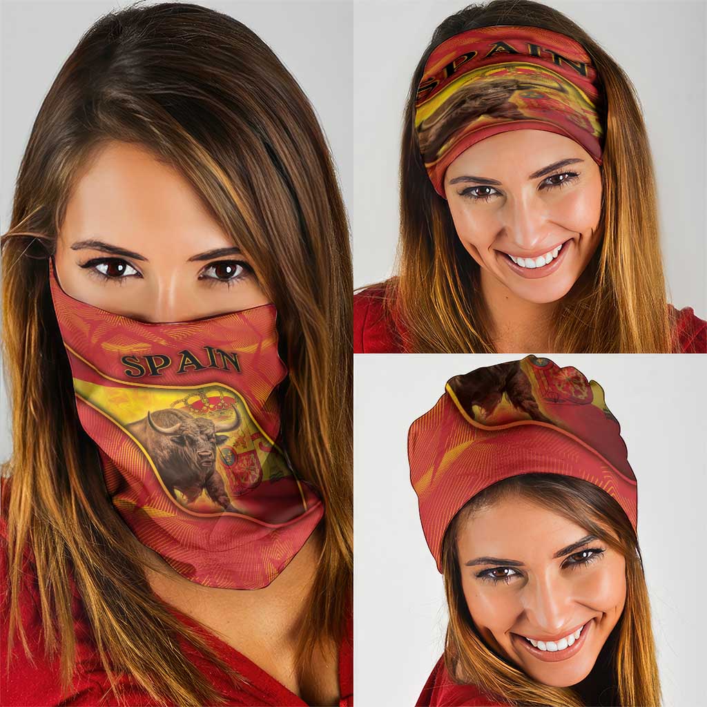Spain Neck Gaiter The Spanish Fighting Bull With Coat Of Arms - Wonder Print Shop