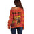 Personalized Spain Off Shoulder Sweater The Spanish Fighting Bull With Coat Of Arms - Wonder Print Shop