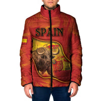 Personalized Spain Padded Jacket The Spanish Fighting Bull With Coat Of Arms - Wonder Print Shop