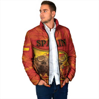 Personalized Spain Padded Jacket The Spanish Fighting Bull With Coat Of Arms - Wonder Print Shop