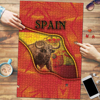Spain Puzzle The Spanish Fighting Bull With Coat Of Arms - Wonder Print Shop