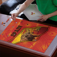 Spain Puzzle The Spanish Fighting Bull With Coat Of Arms - Wonder Print Shop
