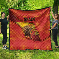 Spain Quilt The Spanish Fighting Bull With Coat Of Arms - Wonder Print Shop