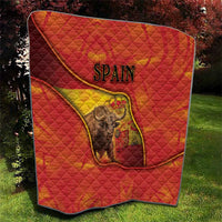 Spain Quilt The Spanish Fighting Bull With Coat Of Arms - Wonder Print Shop