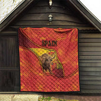 Spain Quilt The Spanish Fighting Bull With Coat Of Arms - Wonder Print Shop