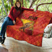 Spain Quilt The Spanish Fighting Bull With Coat Of Arms - Wonder Print Shop