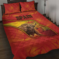 Spain Quilt Bed Set The Spanish Fighting Bull With Coat Of Arms - Wonder Print Shop