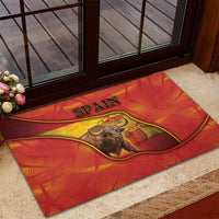 Spain Rubber Doormat The Spanish Fighting Bull With Coat Of Arms - Wonder Print Shop