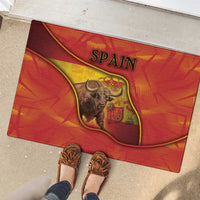 Spain Rubber Doormat The Spanish Fighting Bull With Coat Of Arms - Wonder Print Shop