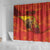 Spain Shower Curtain The Spanish Fighting Bull With Coat Of Arms - Wonder Print Shop