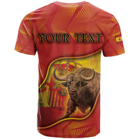 Personalized Spain T Shirt The Spanish Fighting Bull With Coat Of Arms - Wonder Print Shop