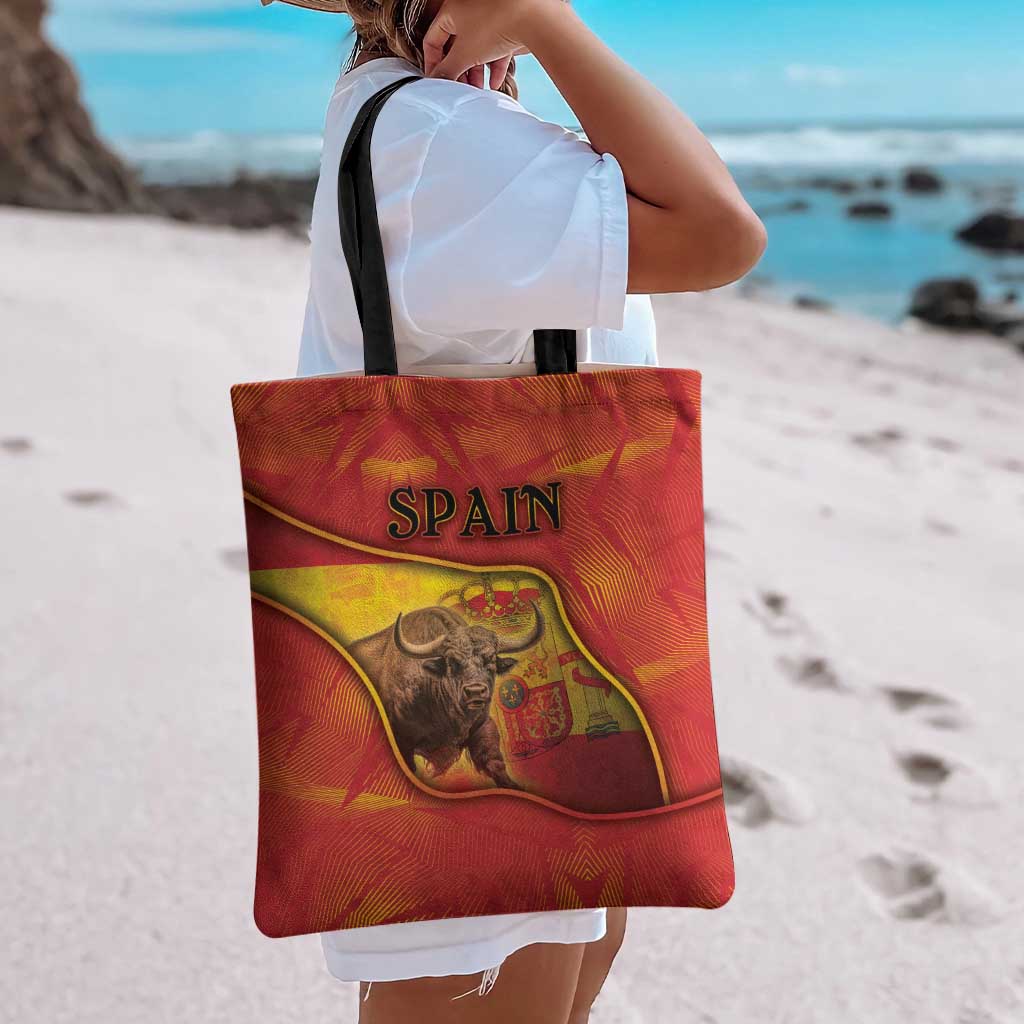 Spain Tote Bag The Spanish Fighting Bull With Coat Of Arms - Wonder Print Shop