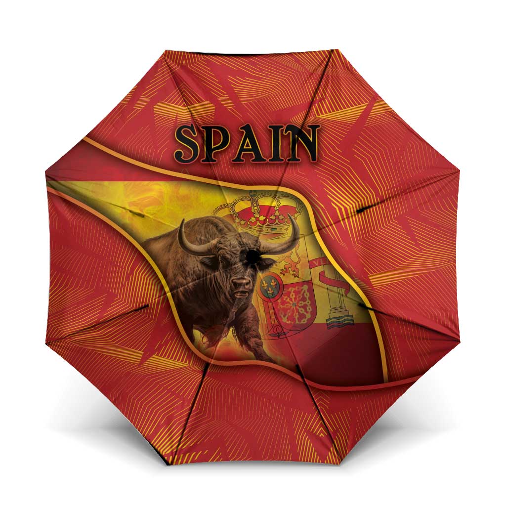 Spain Umbrella The Spanish Fighting Bull With Coat Of Arms - Wonder Print Shop