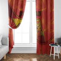 Spain Window Curtain The Spanish Fighting Bull With Coat Of Arms - Wonder Print Shop