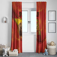 Spain Window Curtain The Spanish Fighting Bull With Coat Of Arms - Wonder Print Shop