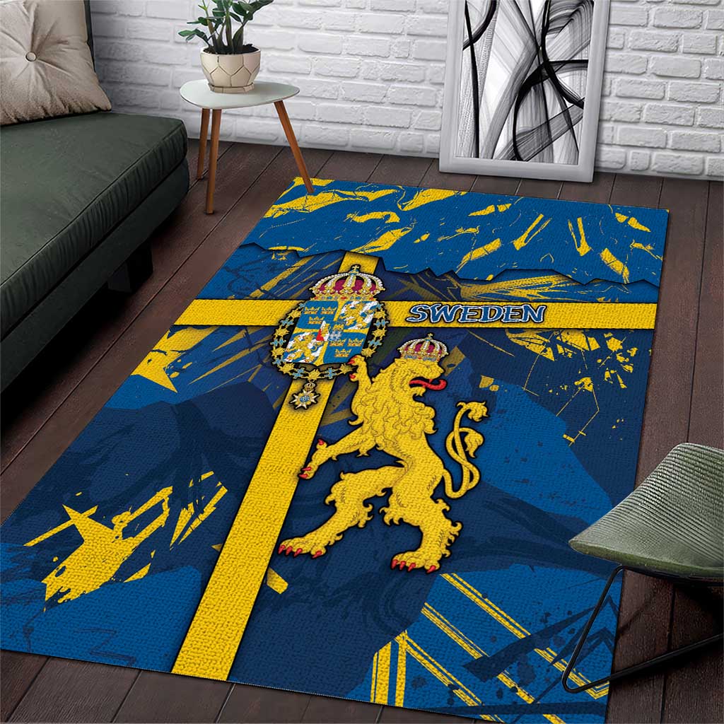 Sweden Area Rug Coat Of Arms Unique Style - Wonder Print Shop