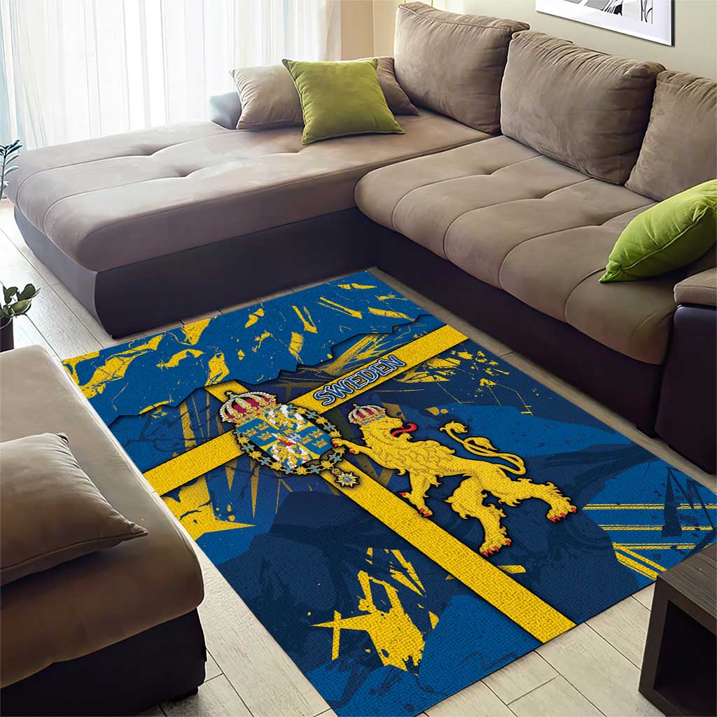 Sweden Area Rug Coat Of Arms Unique Style - Wonder Print Shop