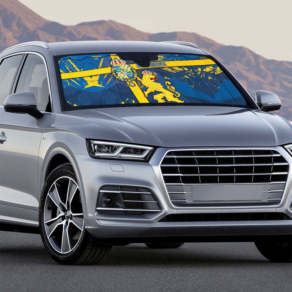 Sweden Auto Sun Shade Coat Of Arms Unique Style - Wonder Print Shop