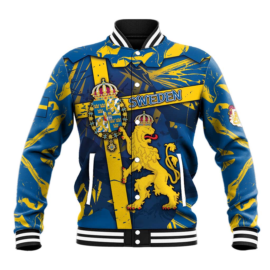 Personalized Sweden Baseball Jacket Coat Of Arms Unique Style - Wonder Print Shop