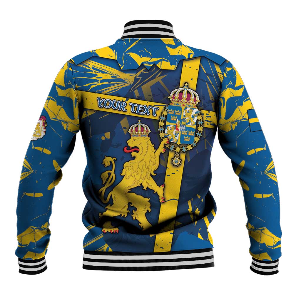 Personalized Sweden Baseball Jacket Coat Of Arms Unique Style - Wonder Print Shop