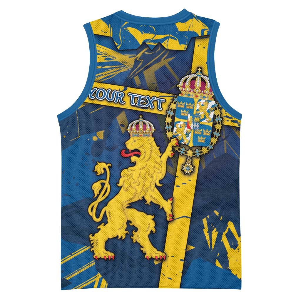 Personalized Sweden Basketball Jersey Coat Of Arms Unique Style - Wonder Print Shop