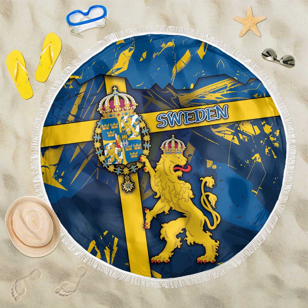 Sweden Beach Blanket Coat Of Arms Unique Style - Wonder Print Shop