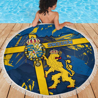Sweden Beach Blanket Coat Of Arms Unique Style - Wonder Print Shop
