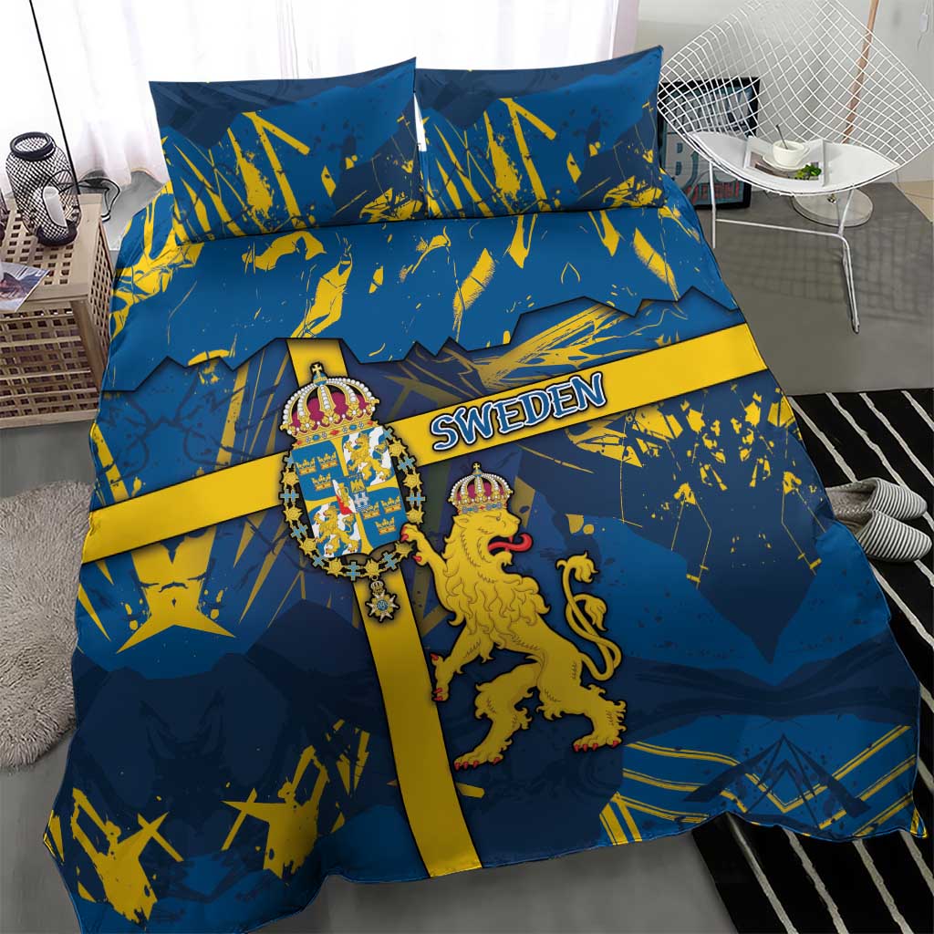 Sweden Bedding Set Coat Of Arms Unique Style - Wonder Print Shop
