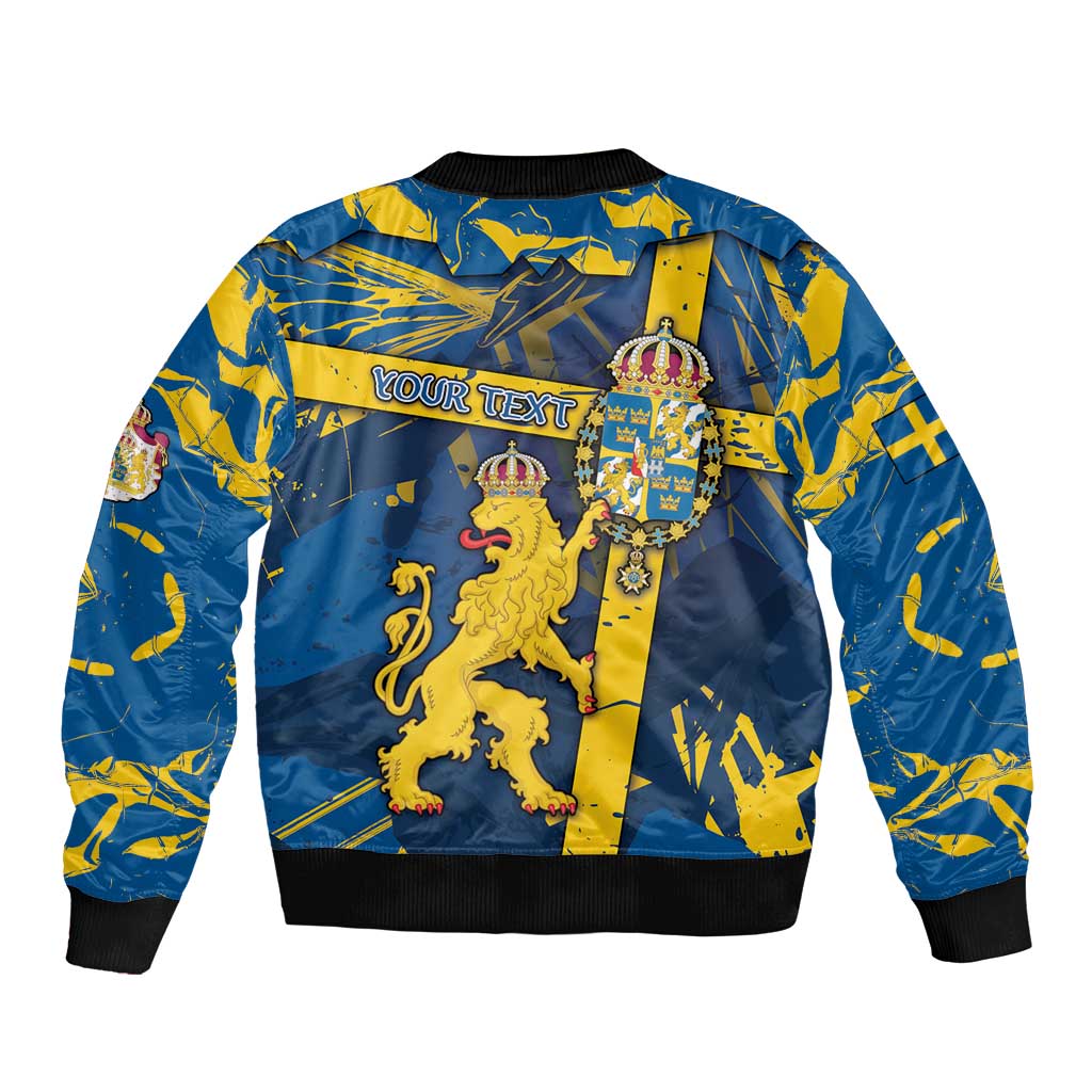 Personalized Sweden Bomber Jacket Coat Of Arms Unique Style - Wonder Print Shop