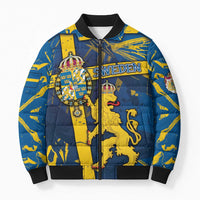 Personalized Sweden Bomber Puffer Jacket Coat Of Arms Unique Style - Wonder Print Shop