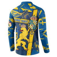 Personalized Sweden Button Sweatshirt Coat Of Arms Unique Style - Wonder Print Shop