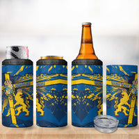 Personalized Sweden 4 in 1 Can Cooler Tumbler Coat Of Arms Unique Style - Wonder Print Shop
