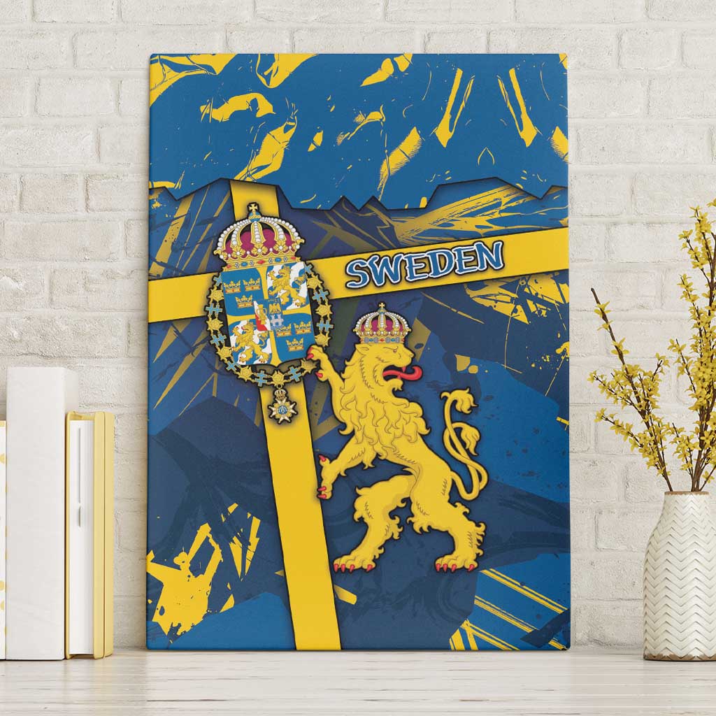 Sweden Canvas Wall Art Coat Of Arms Unique Style - Wonder Print Shop