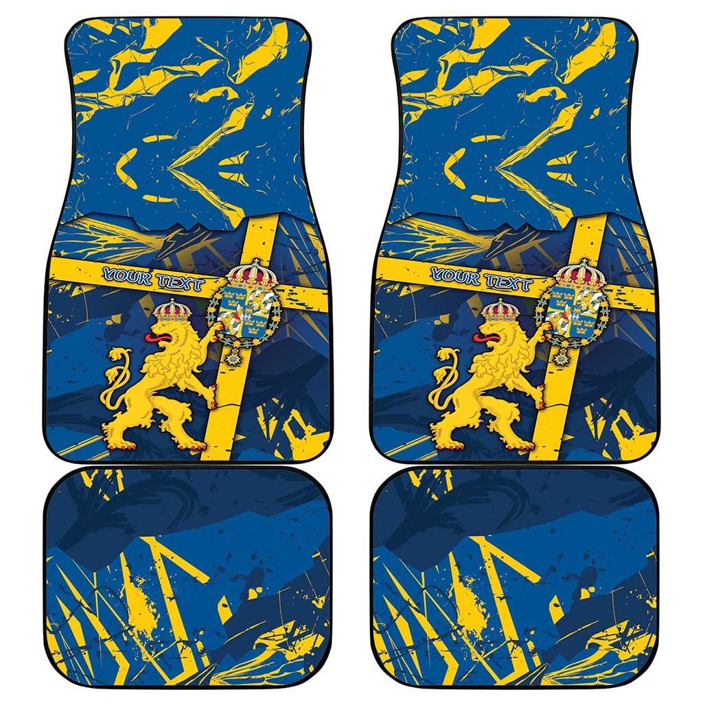 Sweden Car Mats Coat Of Arms Unique Style - Wonder Print Shop