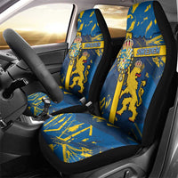 Sweden Car Seat Cover Coat Of Arms Unique Style - Wonder Print Shop