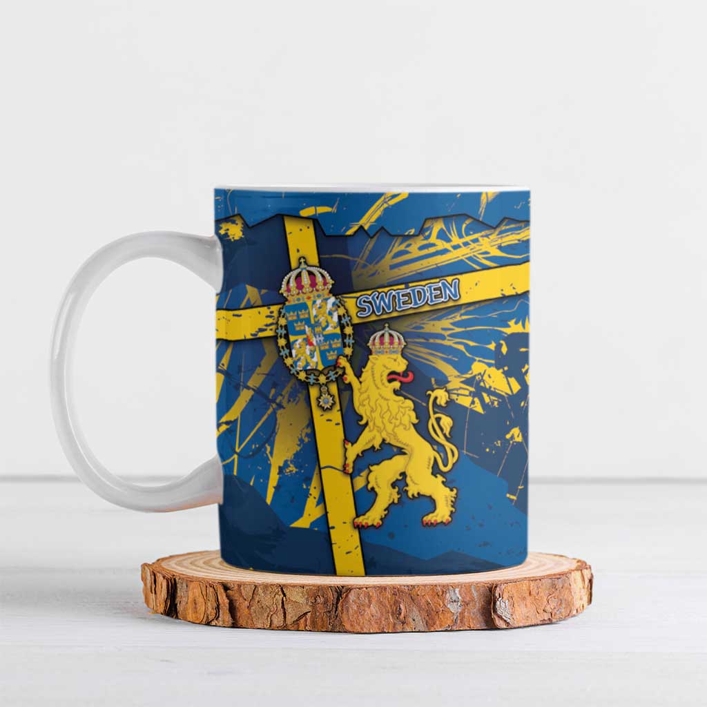 Personalized Sweden Ceramic Mug Coat Of Arms Unique Style - Wonder Print Shop