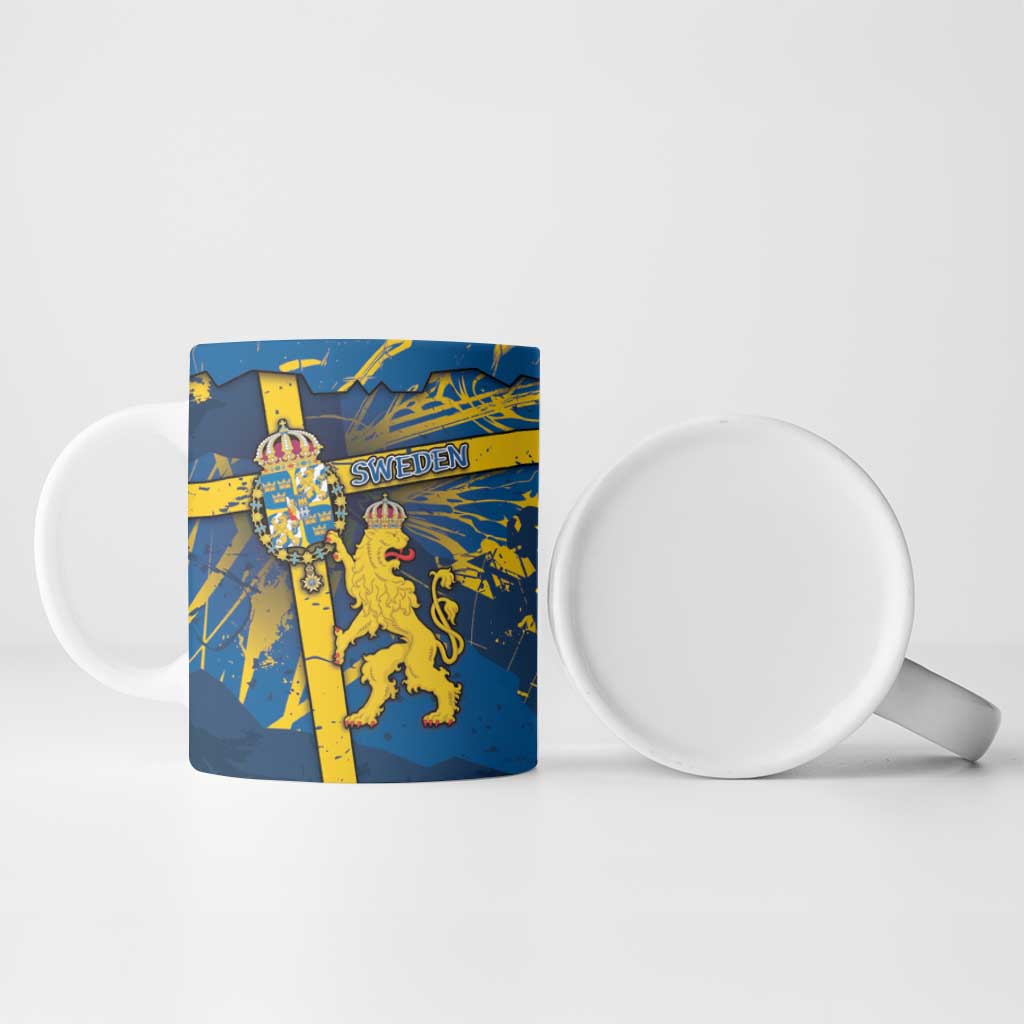 Personalized Sweden Ceramic Mug Coat Of Arms Unique Style - Wonder Print Shop
