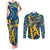 Personalized Sweden Couples Matching Tank Maxi Dress and Long Sleeve Button Shirt Coat Of Arms Unique Style - Wonder Print Shop