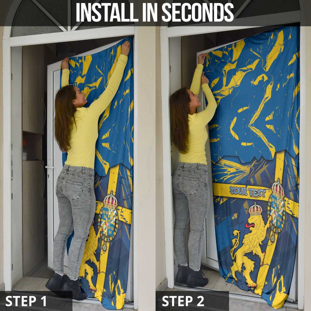 Sweden Door Cover Coat Of Arms Unique Style - Wonder Print Shop