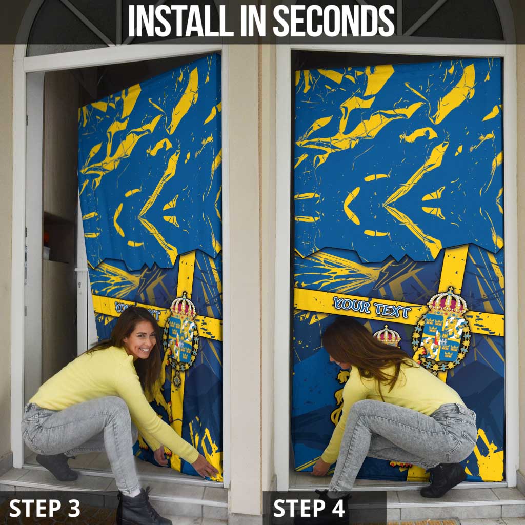 Sweden Door Cover Coat Of Arms Unique Style - Wonder Print Shop