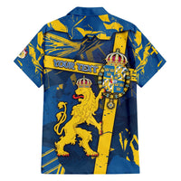 Personalized Sweden Family Matching Long Sleeve Bodycon Dress and Hawaiian Shirt Coat Of Arms Unique Style - Wonder Print Shop