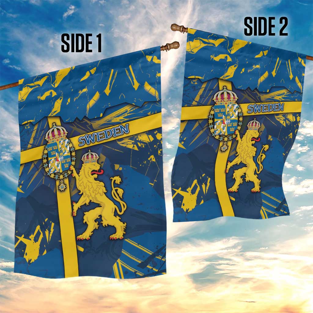 Sweden Garden Flag Coat Of Arms Unique Style - Wonder Print Shop