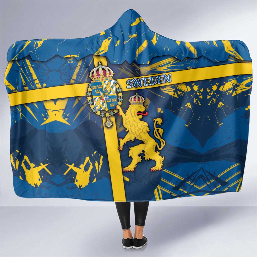 Sweden Hooded Blanket Coat Of Arms Unique Style - Wonder Print Shop
