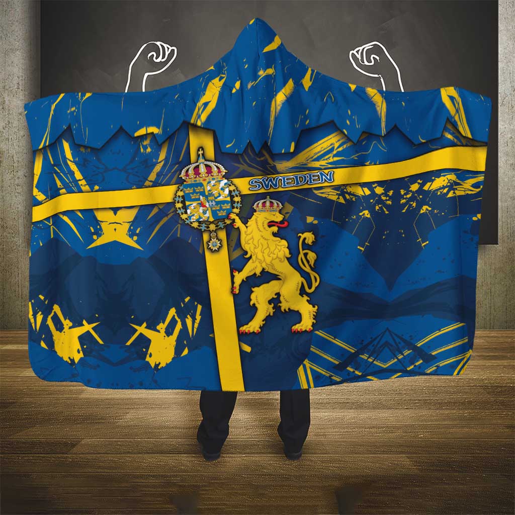 Sweden Hooded Blanket Coat Of Arms Unique Style - Wonder Print Shop