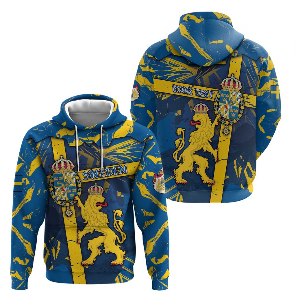 Personalized Sweden Hoodie Coat Of Arms Unique Style - Wonder Print Shop
