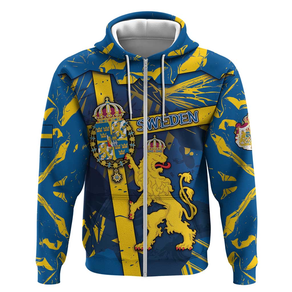 Personalized Sweden Hoodie Coat Of Arms Unique Style - Wonder Print Shop