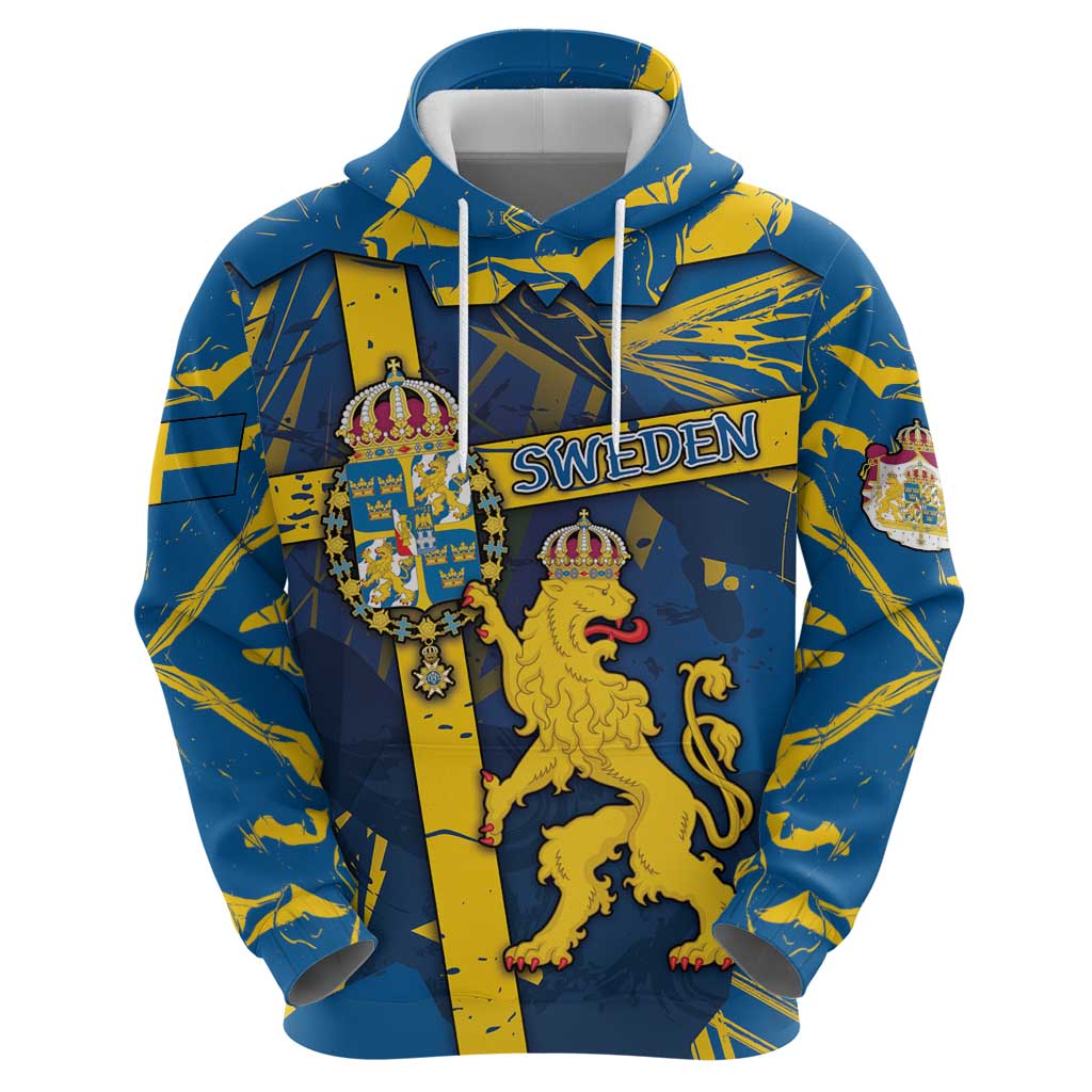 Personalized Sweden Hoodie Coat Of Arms Unique Style - Wonder Print Shop