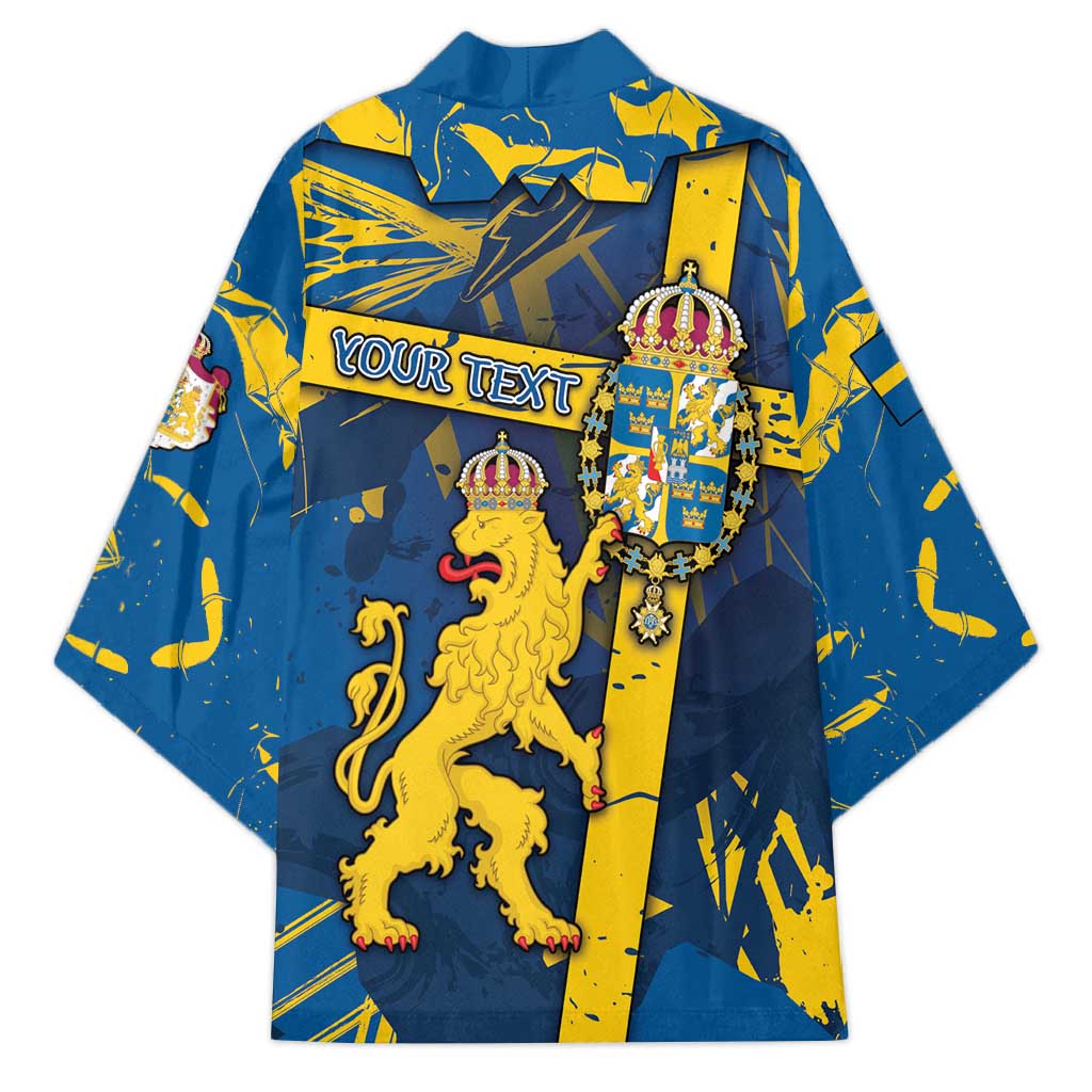 Personalized Sweden Kimono Coat Of Arms Unique Style - Wonder Print Shop